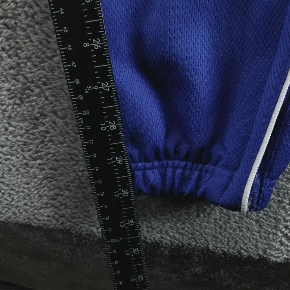 VTG Nike‎ Pants Mens L Blue Basketball Ankle Zip Track Drawstring Pockets Gym